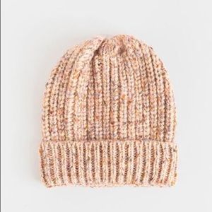 Francesca's Deane Speckled Yarn Beanie - Pink
